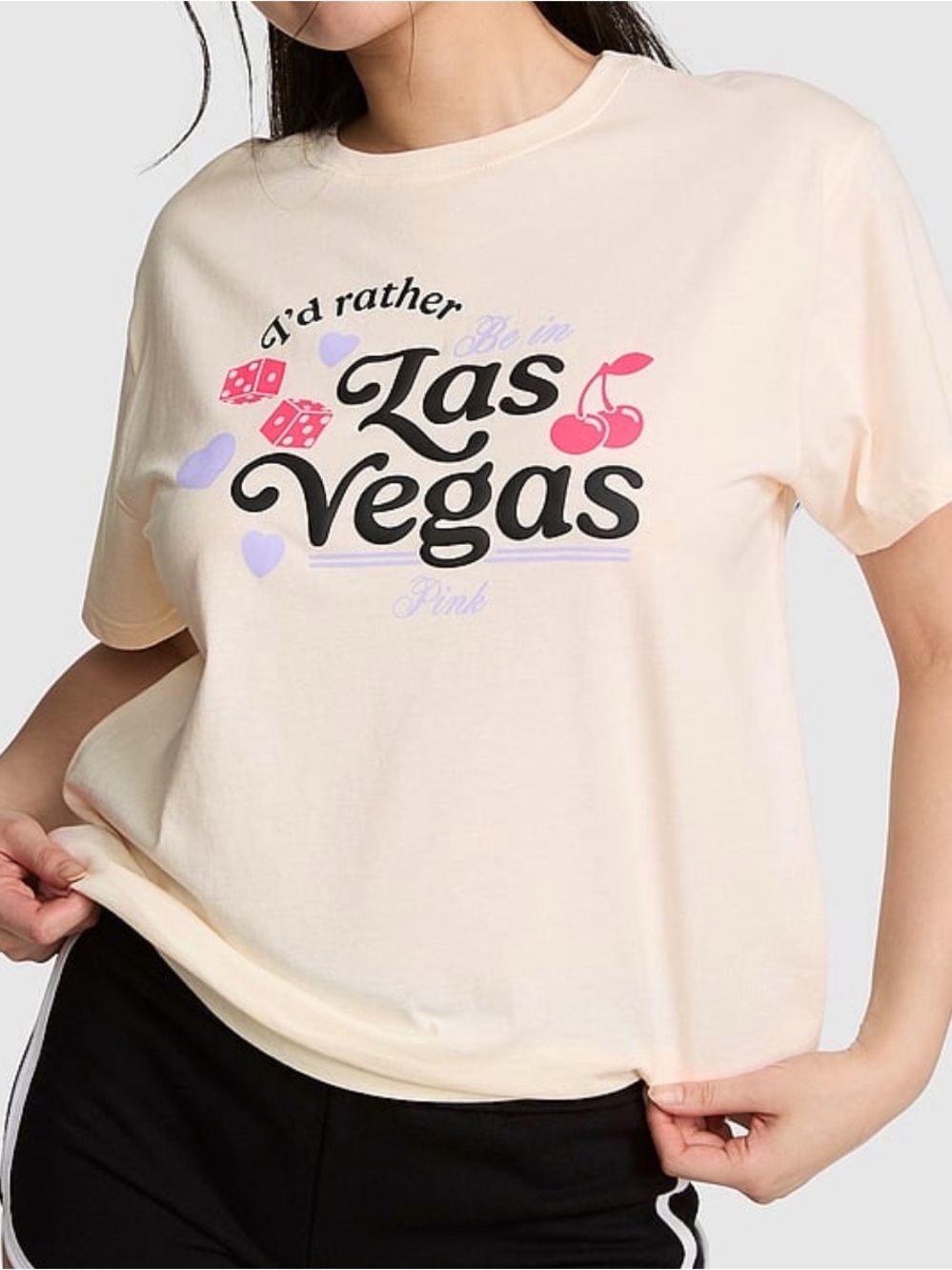 New XXL Victoria’s Secret PINK Las Vegas Tee Shirt City Top Cotton